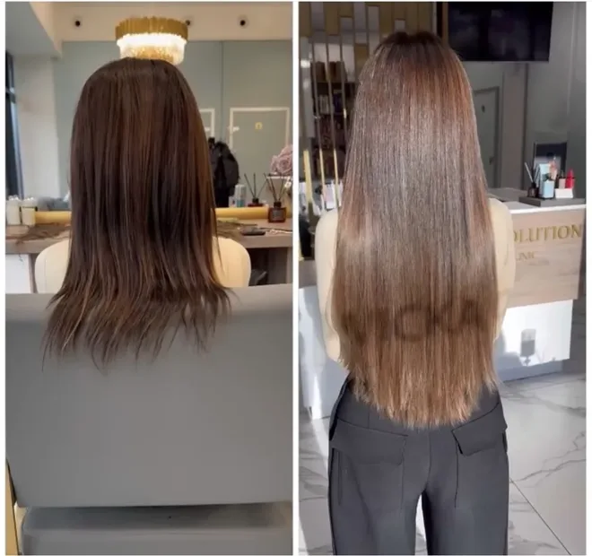 Efekt końcowy przedłużania włosów — Hair Solution Clinic Wrocław